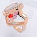 Top sale engagement and wedding stainless steel heart floating locket ring jewelry